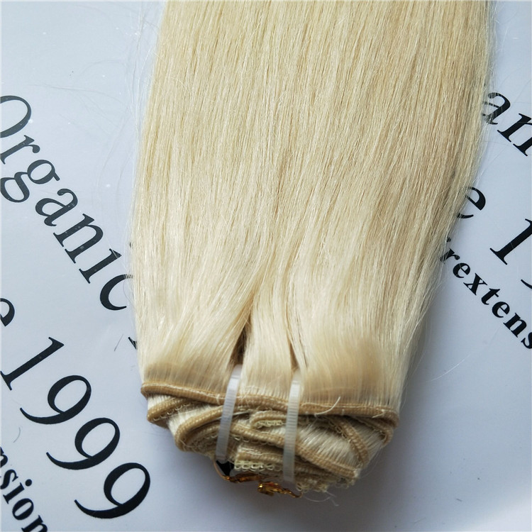 Double drawn human hair extension clip in hair extension at a competitive price C9
